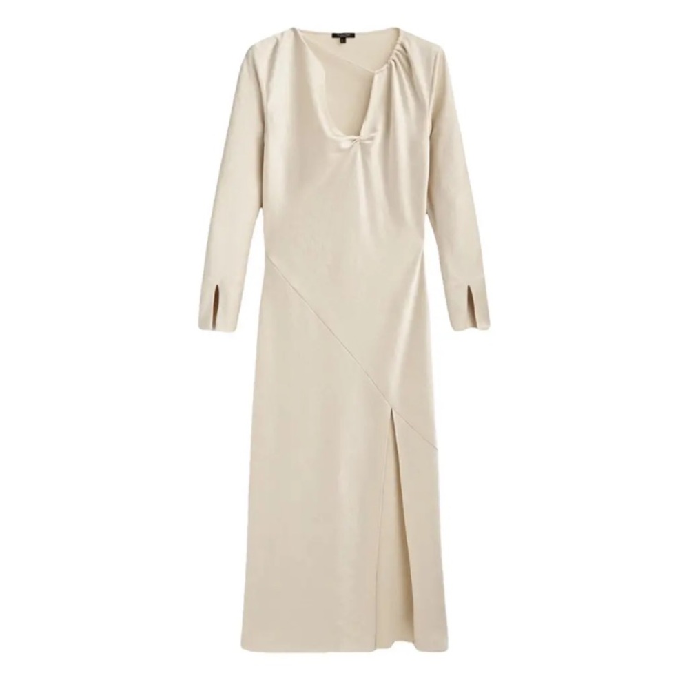 Massimo DUTTI SATIN Long DRESS. Medium